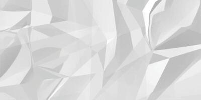 White crumpled Paper texture background. Clean empty white wrinkled paper background vector