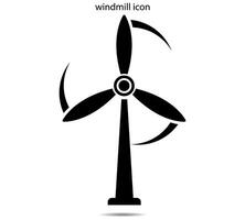 windmill icon, illustrator on background vector