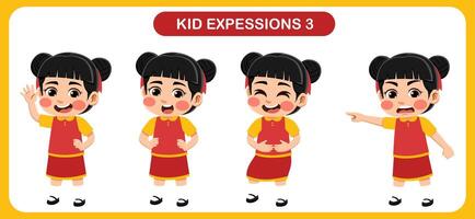 children with various expressions. Good for application in various design and other promotional needs vector