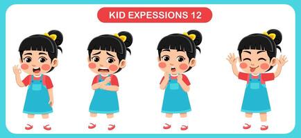children with various expressions. Good for application in various design and other promotional needs vector