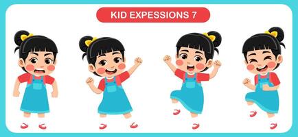 children with various expressions. Good for application in various design and other promotional needs vector