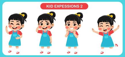children with various expressions. Good for application in various design and other promotional needs vector