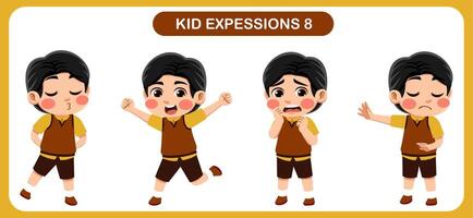 children with various expressions. Good for application in various design and other promotional needs vector