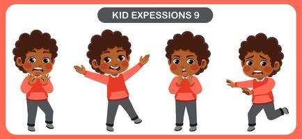 children with various expressions. Good for application in various design and other promotional needs vector