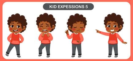 children with various expressions. Good for application in various design and other promotional needs vector
