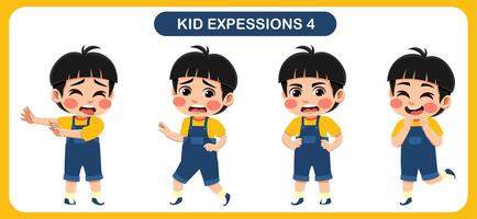 children with various expressions. Good for application in various design and other promotional needs vector