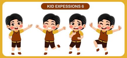 children with various expressions. Good for application in various design and other promotional needs vector