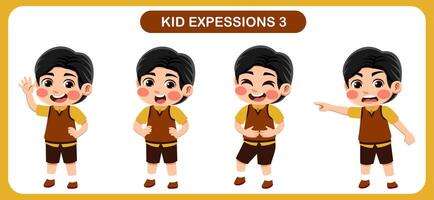 children with various expressions. Good for application in various design and other promotional needs vector