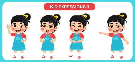 children with various expressions. Good for application in various design and other promotional needs vector