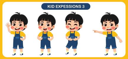 children with various expressions. Good for application in various design and other promotional needs vector