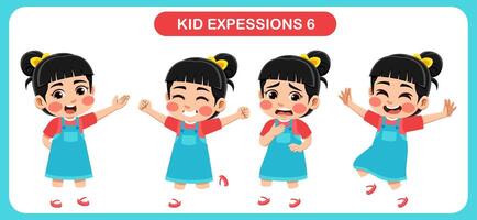 children with various expressions. Good for application in various design and other promotional needs vector