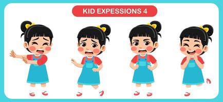children with various expressions. Good for application in various design and other promotional needs vector