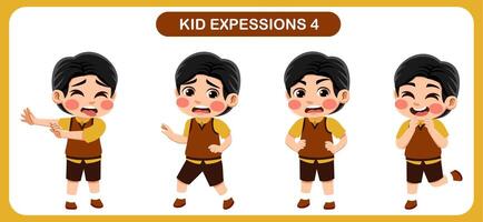 children with various expressions. Good for application in various design and other promotional needs vector