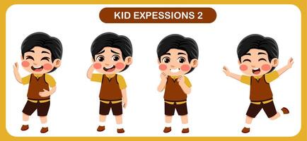 children with various expressions. Good for application in various design and other promotional needs vector