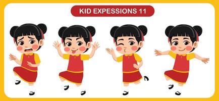 children with various expressions. Good for application in various design and other promotional needs vector