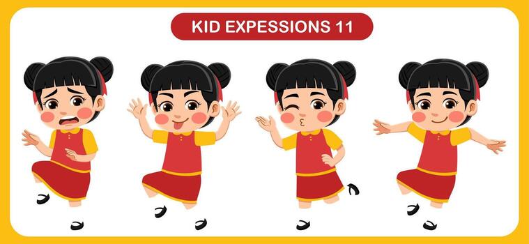 niños con varios expresiones bueno para solicitud en varios diseño y otro promocional necesidades vector