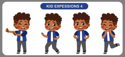 children with various expressions. Good for application in various design and other promotional needs vector