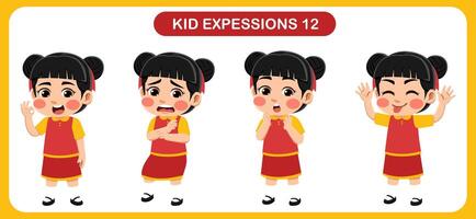 children with various expressions. Good for application in various design and other promotional needs vector