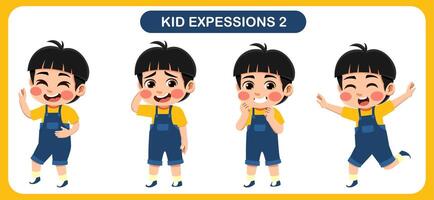 children with various expressions. Good for application in various design and other promotional needs vector