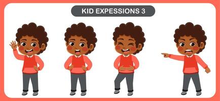 children with various expressions. Good for application in various design and other promotional needs vector