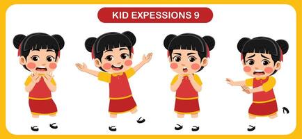 children with various expressions. Good for application in various design and other promotional needs vector