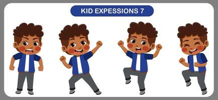 children with various expressions. Good for application in various design and other promotional needs vector