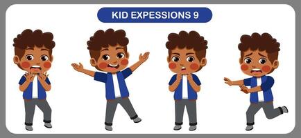 children with various expressions. Good for application in various design and other promotional needs vector