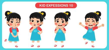 children with various expressions. Good for application in various design and other promotional needs vector