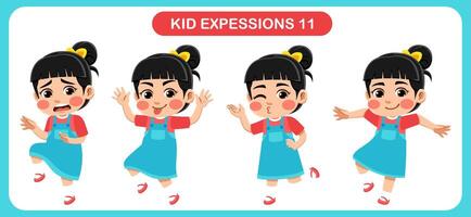children with various expressions. Good for application in various design and other promotional needs vector