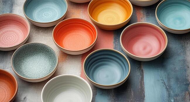 vistoso cerámico bochas en texturizado superficie foto