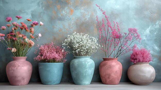 pastel flor preparativos en floreros foto