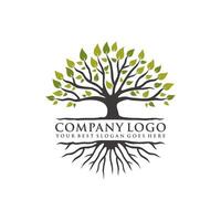 inspiring the concept of tree logos and vibrant roots vector