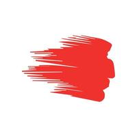 Red ink brush strokes isolated on white background. Grunge graphic elements. Dirty texture banners. Ink splatters. vector