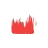 Red ink brush strokes isolated on white background. Grunge graphic elements. Dirty texture banners. Ink splatters. vector