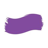 Purple ink brush strokes isolated on white background. Grunge graphic elements. Dirty texture banners. Ink splatters. vector