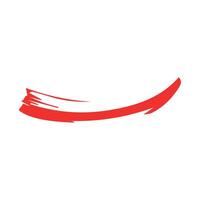 Red ink brush strokes isolated on white background. Grunge graphic elements. Dirty texture banners. Ink splatters. vector