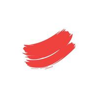 Red ink brush strokes isolated on white background. Grunge graphic elements. Dirty texture banners. Ink splatters. vector