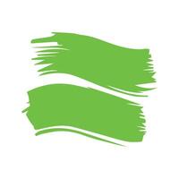 Green ink brush strokes isolated on white background. Grunge graphic elements. Dirty texture banners. Ink splatters. vector