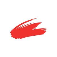 Red ink brush strokes isolated on white background. Grunge graphic elements. Dirty texture banners. Ink splatters. vector