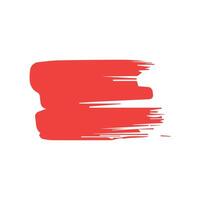 Red ink brush strokes isolated on white background. Grunge graphic elements. Dirty texture banners. Ink splatters. vector
