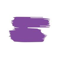 Purple ink brush strokes isolated on white background. Grunge graphic elements. Dirty texture banners. Ink splatters. vector