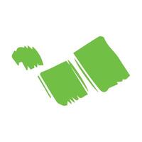 Green ink brush strokes isolated on white background. Grunge graphic elements. Dirty texture banners. Ink splatters. vector
