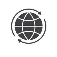 rotation globe icon concept design template vector