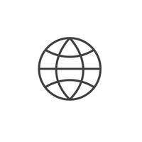globe or web icon element design template vector