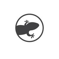 black gecko icon element design template vector
