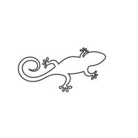 gecko line icon element design template vector