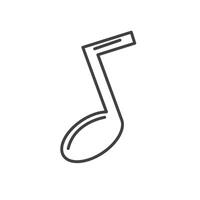 quaver music note icon element concept design vector