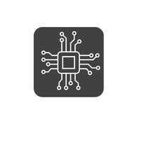 chip icon concept design element template vector