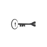 key and keyhole icon element design template vector