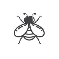 honey bee icon element design template vector